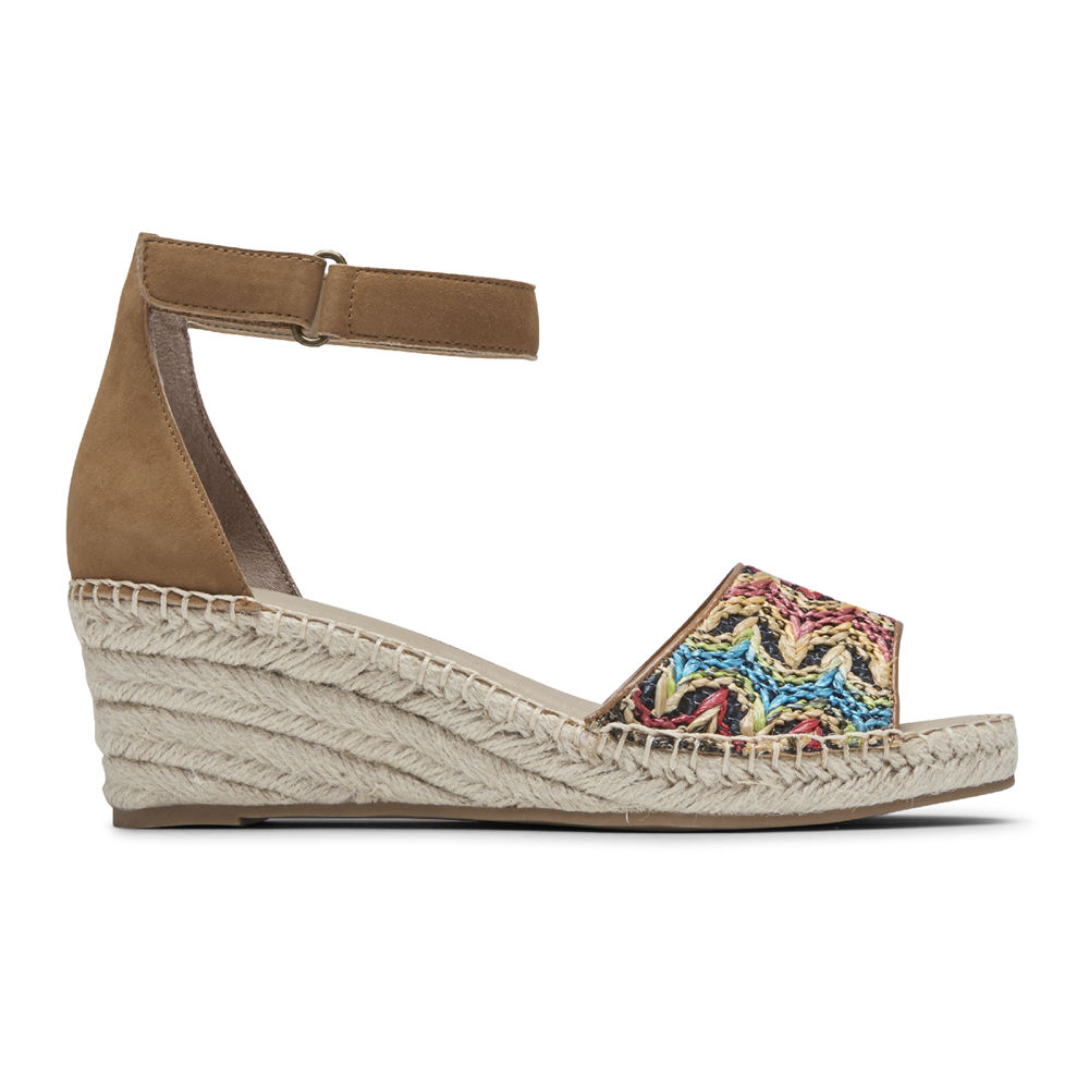 Rockport Sandals For Womens Multicolor - Marah Woven Ankle Strap - RJ0968415